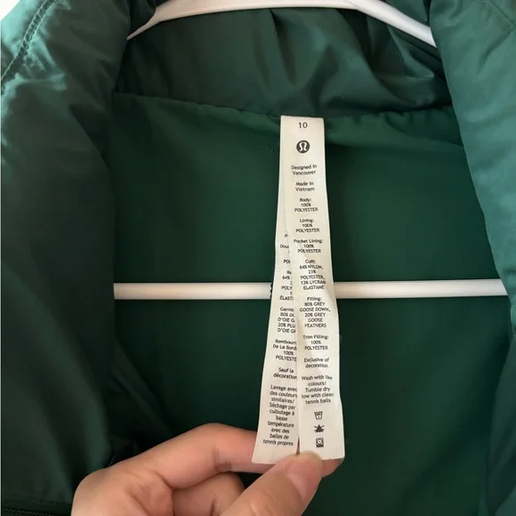 COPY - Lululemon Wunder Puff green
